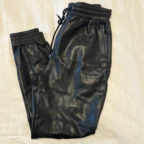 Anthropologie Pants - Avec les Filles Anthropologie pleather joggers XS